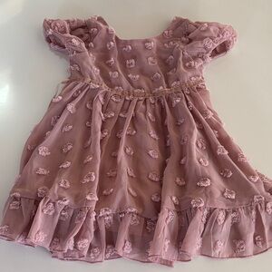 Zunie Toddler Pink/Purple Occasion Polka Dot Dress